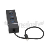 Foto van ACT Hub 4 Poorts USB Hub USB Type-C 3.1, Zwart 