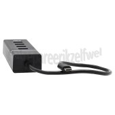 Foto van ACT Hub 4 Poorts USB Hub USB Type-C 3.1, Zwart 