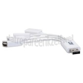 Foto van ACT Hub Flexibele 4 Poorts USB Hub USB 2.0 Wit 