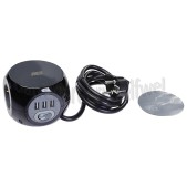 Foto van ACT Tafelcontactdoos Stekkerdoos Kubusvormig, 1,5m 3-voudig incl. 3 USB poorten 