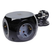 Foto van ACT Tafelcontactdoos Stekkerdoos Kubusvormig, 1,5m 3-voudig incl. 3 USB poorten 