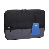 Foto van ACT Tas Urban Sleeve, Zwart/Grijs Geschikt voor notebooks tot 14.1 inch 