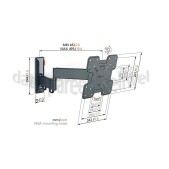 Foto van Vogel's Muursteun Full Motion+ Small TVM3245 Zwart 19 tot 43 inch 