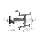 Foto van Vogel's Muursteun Full Motion+ Medium Oled TVM3465 Zwart 32 tot 65 inch 