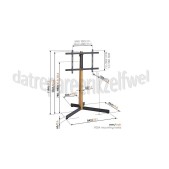 Foto van Vogel's Standaard Vloerstandaard Eiken Zwart TVS3695 40 tot 77 inch 
