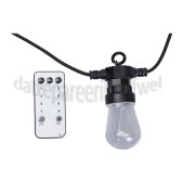 Foto van Calex Gloeilamp Lichtsnoer 10 lamps, RGB, 10 meter snoer 3,6W IP44 