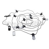 Foto van Calex Gloeilamp Lichtsnoer 10 lamps, RGB, 10 meter snoer 3,6W IP44 