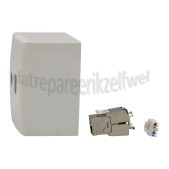 Foto van Hirschmann Einddoos Modulaire coax en data wandcontactdoos (shop) Incl. witte afdekplaat en opbouwrand 