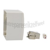 Foto van Hirschmann Einddoos Modulaire coax en data wandcontactdoos (shop) Incl. witte afdekplaat en opbouwrand 