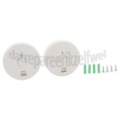 Foto van Alecto Rookmelder Alarmsignaal 85dB, Optisch, 2 stuks, Wit Incl. 9V batterij, met time-out functie 