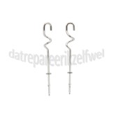Foto van Smeg Deeghaak Kneedhaak, 2 stuks HMF01BLEU, HMF01PGEU, HMF01WHEU 