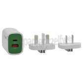Foto van GP USB Oplader USB-A en USB-C, incl. internationale stekkers 20W, 3100mA, 5-12V 