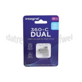 Foto van Integral Memory stick Integral 360-C Dual 32GB USB-C & USB3.0 Flash Drive 