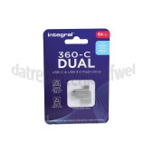 Foto van Integral Memory stick Integral 360-C Dual 64GB USB-C & USB3.0 Flash Drive 
