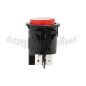 Foto van Schakelaar 4 contacten bipolair 24mm Zwart, Rond 16A, 250V 