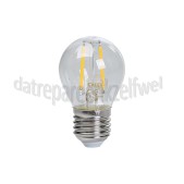 Foto van Calex Ledlamp Filament Kogellamp 240V 3,5 Watt 250 Lumen 2700K E27 G45 Helder Dimbaar 