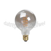 Foto van Calex Ledlamp Globe G95 LED lamp Flexible Filament Titanium E27 4W 136lm 1800K Dimbaar 