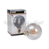 Foto van Calex Ledlamp Globe G95 LED lamp Flexible Filament Titanium E27 4W 136lm 1800K Dimbaar 