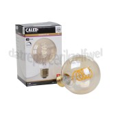Foto van Calex Ledlamp Globe G80 LED lamp Flexible Filament Gold E27 3,8W 250lm 2100K Dimbaar 