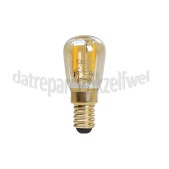 Foto van Calex Ledlamp Volglas Filament Schakelbordlamp E14 136Lm 1,5W T26 2100K 