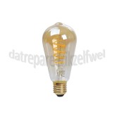 Foto van Calex Ledlamp Filament LED Rustieklamp ST64 E27 Goud Dimbaar 3,8W 250lm 