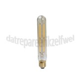 Foto van Calex Ledlamp Filament LED buislamp 4,5W 470lm E27 T32 Goud Dimbaar 