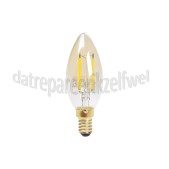 Foto van Calex Ledlamp Filament Kaarslamp 240V 3,5 Watt 250 Lumen 2100K E14 B35 Dimbaar 