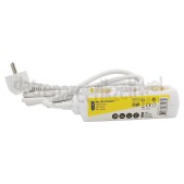 Foto van Q-Link Tafelcontactdoos 3x 1.5mm 3 Meter Wit 3 Voudig Randaarde 