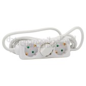 Foto van Q-Link Tafelcontactdoos 3x 1.5mm 3 Meter Wit 3 Voudig Randaarde 