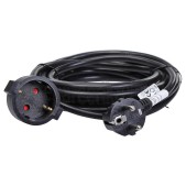 Foto van Q-Link Snoer 3x 1.5mm2 5 Meter Zwart Verlengsnoer Randaarde 