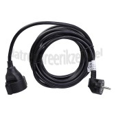 Foto van Q-Link Snoer 3x 1.5mm2 5 Meter Zwart Verlengsnoer Randaarde 