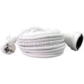 Foto van Q-Link Snoer 3x 1.5mm2 10 Meter Wit Verlengsnoer Randaarde 