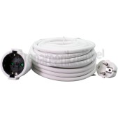 Foto van Q-Link Snoer 3x 1.5mm2 10 Meter Wit Verlengsnoer Randaarde 
