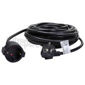 Foto van Q-Link Snoer 3x 1.5mm2 10 Meter Zwart Verlengsnoer Randaarde 