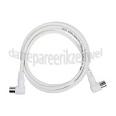 Foto van Antenne Kabel Coax, Haaks, IEC Male - IEC Contra Female 1.5 Meter, Dubbel afgeschermd, 9.5mm 