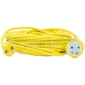 Foto van Q-Link Snoer 2x 1.5mm2 20 Meter Geel Verlengsnoer zonder Randaarde 