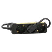 Foto van Q-Link Tafelcontactdoos 3x 1.5mm2 1.5 Meter Zwart 3 Voudig Randaarde 