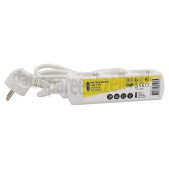 Foto van Q-Link Tafelcontactdoos 3x 1.5mm2 1.5 Meter Wit 3 Voudig Randaarde 