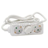 Foto van Q-Link Tafelcontactdoos 3x 1.5mm2 1.5 Meter Wit 3 Voudig Randaarde 