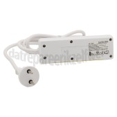 Foto van Q-Link Tafelcontactdoos 2x 1.5mm 1.5 Meter Wit 3 Voudig zonder Randaarde 