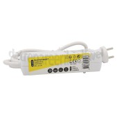 Foto van Q-Link Tafelcontactdoos 2x 1.5mm 1.5 Meter Wit 3 Voudig zonder Randaarde 