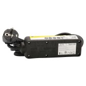 Foto van Q-Link Tafelcontactdoos 3x 1.5mm2 3 Meter Zwart 3 Voudig Randaarde 