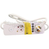 Foto van Q-Link Tafelcontactdoos 3x 1.5mm2 1.5 Meter Wit 3 Voudig Schakelaar 