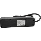 Foto van Q-Link Tafelcontactdoos 3x 1.5mm2 1.5 meter zwart 3 voudig met randaarde en schakelaar 