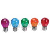 Foto van Calex Ledlamp Gekleurde LED Kogellamp 5-pack E27 1W 1800K 