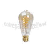 Foto van Calex Ledlamp Filament LED Rustieklamp ST64 E27 Goud Dimbaar 5,5W 470lm 