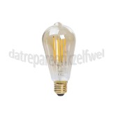 Foto van Calex Ledlamp Straight Filament LED Rustieklamp ST64 E27 Goud Dimbaar 4,5W 470lm 