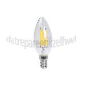 Foto van Calex Ledlamp Kaars B35 Helder Straight Filament E14 4,5W 470Lm 2700K Dimbaar 