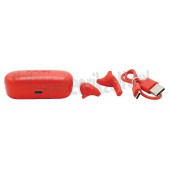 Foto van Defunc Oordopjes True Basic Earbud, Rood Draadloos, Bluetooth 5.2, USB-C 