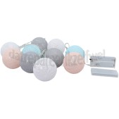 Foto van Benson Verlichting LED lichtsnoer Cotton ball, 10 delig Binnen, IP20, 1,52 meter 